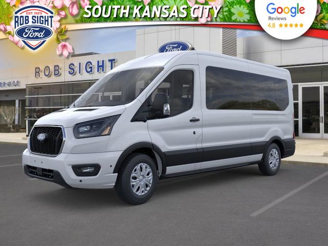 Oxford White 2026 Ford Transit Passenger 350 XLT Medium Roof LB RWD Van Rear-Wheel Drive