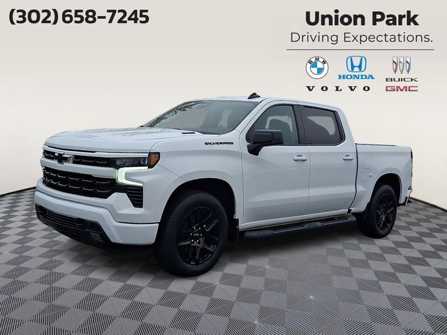 Summit White 2023 Chevrolet Silverado 1500 RST Crew Cab 4WD Pickup Truck Four-Wheel Drive Automatic