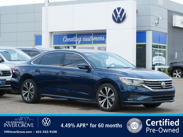 Tourmaline Blue Metallic 2021 Volkswagen Passat Sedan Front-Wheel Drive 6-Speed Automatic