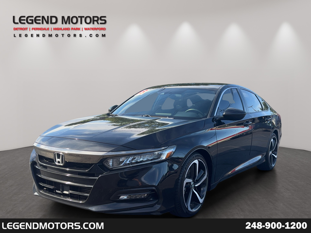 Black 2018 Honda Accord Sedan Front-Wheel Drive Continuously Variable Transmission