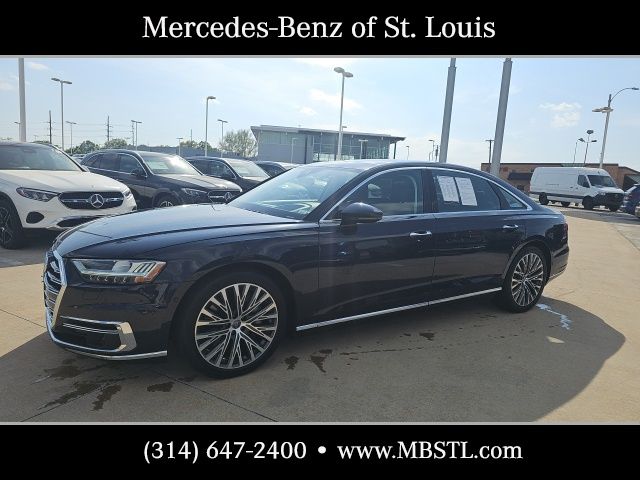 Moonlight Blue Metallic 2019 Audi A8 L 55 TFSI quattro Sedan All-Wheel Drive 8-Speed Automatic