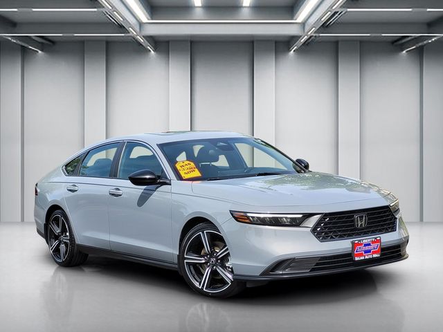 Gray 2024 Honda Accord Hybrid Sport FWD Sedan Front-Wheel Drive Continuously Variable Transmission