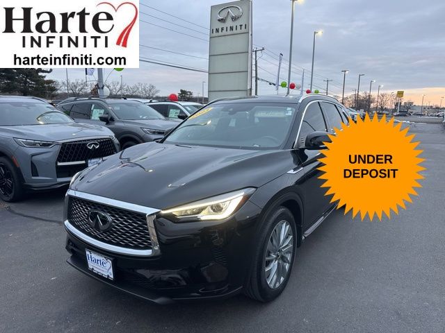 Black Obsidian 2023 INFINITI QX50 Luxe AWD SUV / Crossover All-Wheel Drive Continuously Variable Transmission