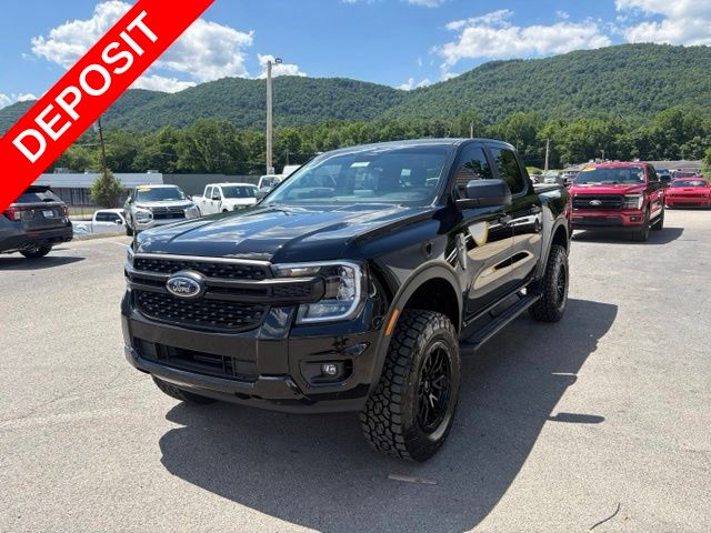 Shadow Black 2025 Ford Ranger XL SuperCrew 4WD Pickup Truck Four-Wheel Drive Automatic