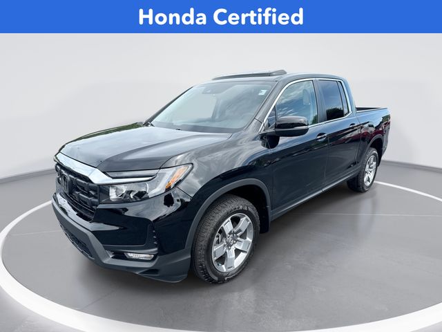 Crystal Black Pearl 2025 Honda Ridgeline Pickup Truck All-Wheel Drive 9-Speed Automatic