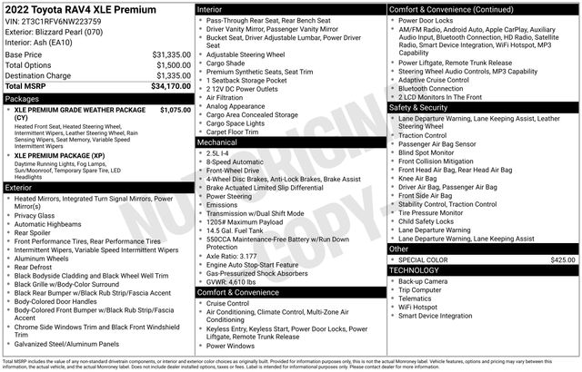  2022 Toyota RAV4 XLE Premium FWD   