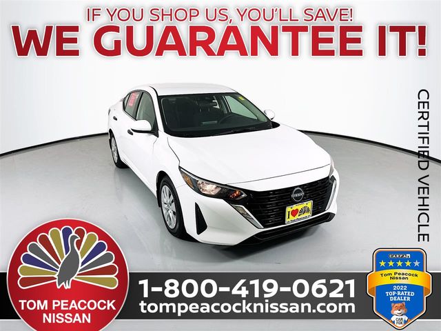 White (Fresh Powder) 2024 Nissan Sentra S FWD Sedan Front-Wheel Drive Continuously Variable Transmission