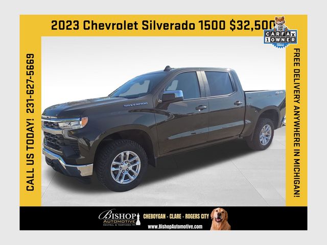 Harvest Bronze Metallic 2023 Chevrolet Silverado 1500 LT Crew Cab 4WD Pickup Truck Four-Wheel Drive 8-Speed Automatic