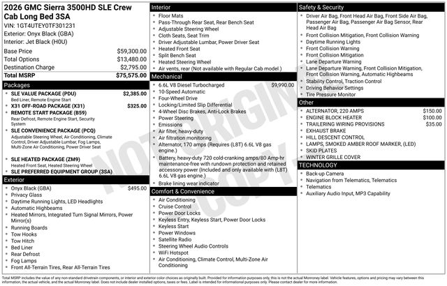 2026 GMC Sierra 3500HD SLE - Image 4