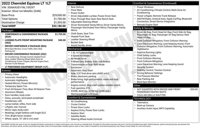2022 Chevrolet Equinox AWD LT