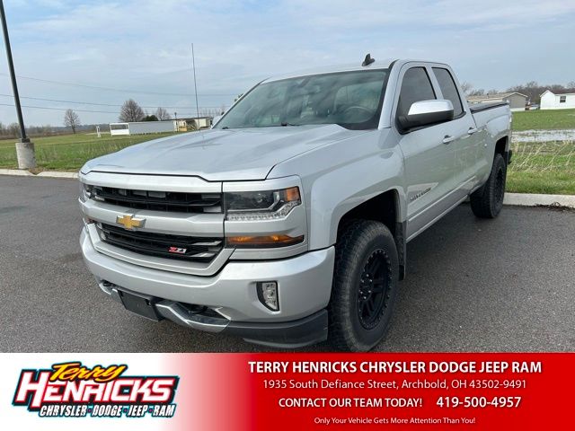 Silver Ice Metallic 2016 Chevrolet Silverado 1500 LT Double Cab 4WD Pickup Truck Four-Wheel Drive 6-Speed Automatic Overdrive