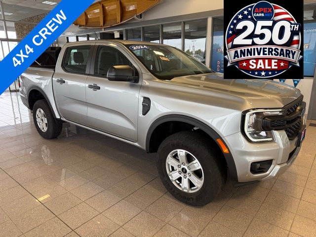 Silver Metallic 2024 Ford Ranger Pickup Truck Four-Wheel Drive Automatic