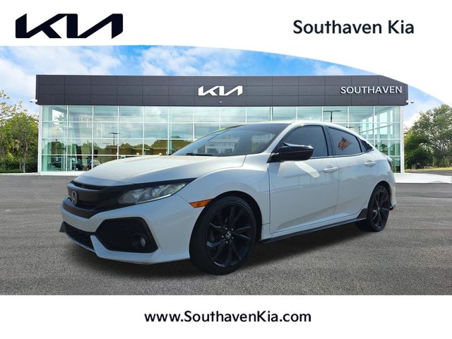 White 2017 Honda Civic Hatchback Sport Hatchback Front-Wheel Drive Continuously Variable Transmission