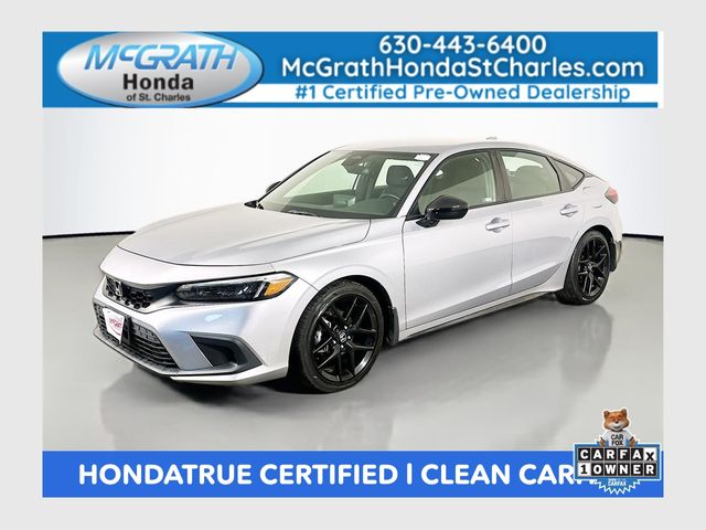 Lunar Silver Metallic 2024 Honda Civic Hatchback Hatchback Front-Wheel Drive Continuously Variable Transmission