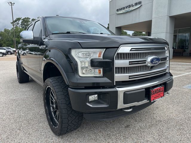 Tuxedo Black Metallic 2015 Ford F-150 Platinum SuperCrew 4WD Pickup Truck Four-Wheel Drive 6-Speed Automatic