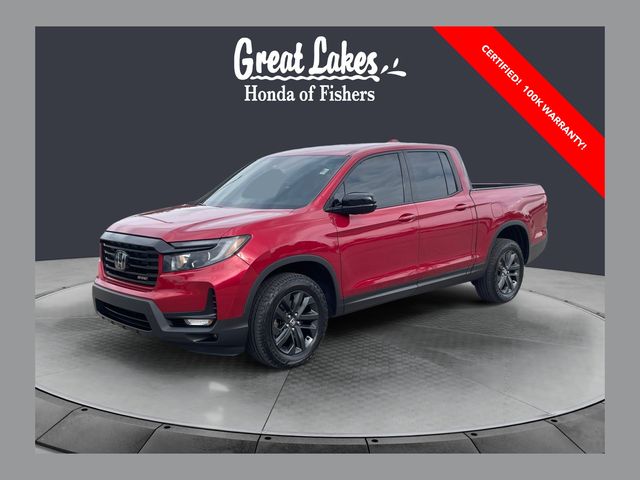 Radiant Red Metallic II 2023 Honda Ridgeline Pickup Truck All-Wheel Drive 9-Speed Automatic