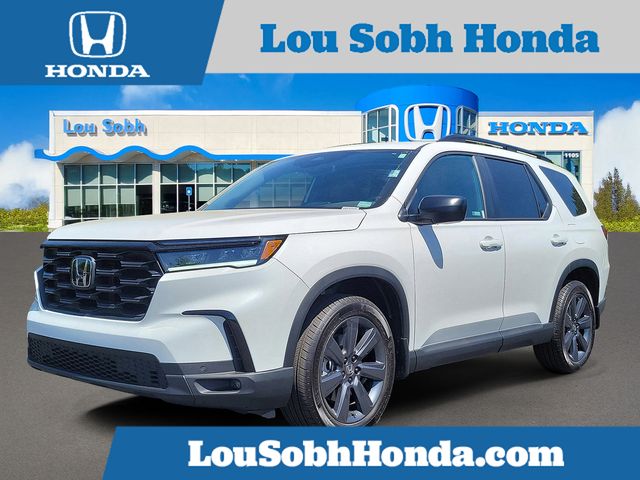 Platinum White Pearl 2025 Honda Pilot Sport FWD SUV / Crossover Front-Wheel Drive Automatic