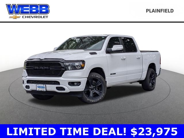 Bright White Clearcoat 2020 RAM 1500 Big Horn Crew Cab 4WD Pickup Truck Four-Wheel Drive 8-Speed Automatic