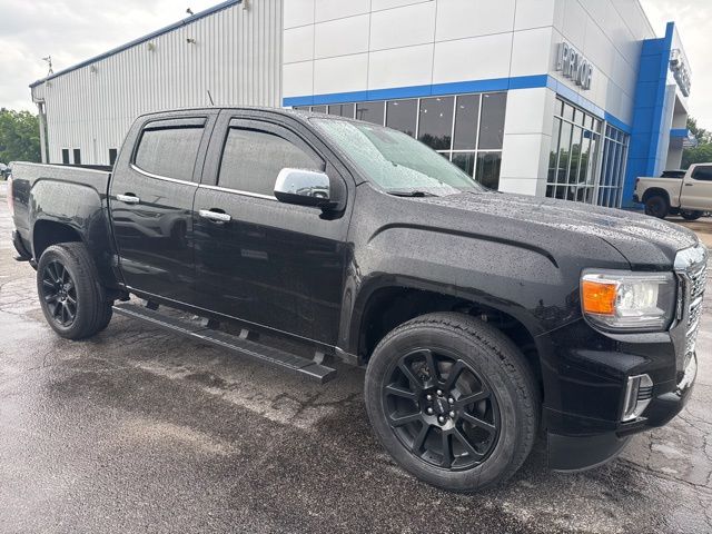 Onyx Black 2022 GMC Canyon Denali Crew Cab 4WD Pickup Truck Four-Wheel Drive 8-Speed Automatic