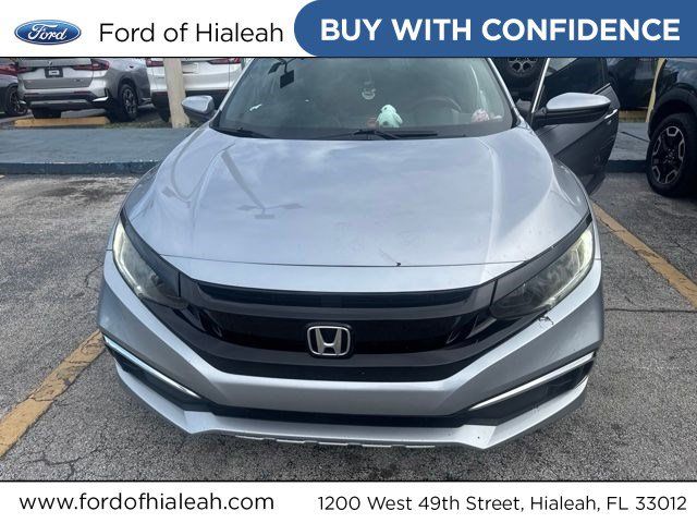 Lunar Silver Metallic 2020 Honda Civic Coupe Front-Wheel Drive Continuously Variable Transmission
