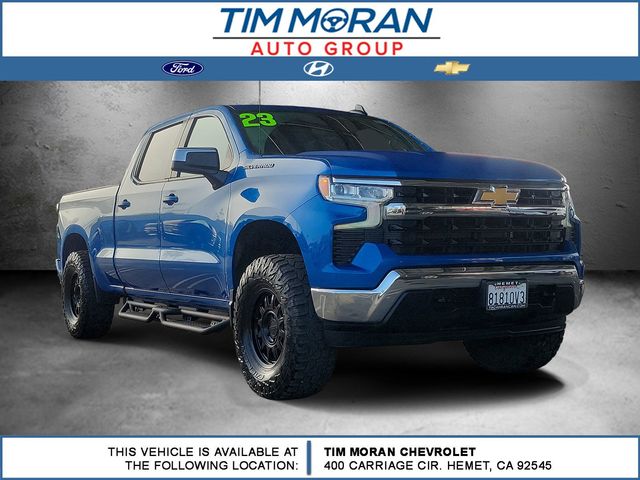 Glacier Blue Metallic 2023 Chevrolet Silverado 1500 Pickup Truck Four-Wheel Drive Automatic