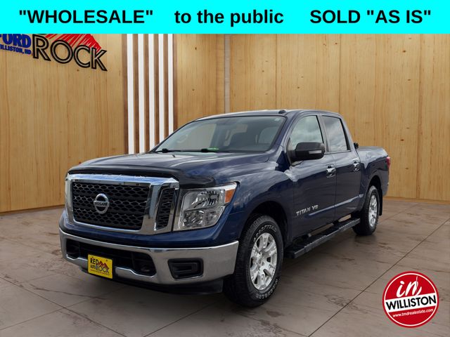 Deep Blue Pearl 2018 Nissan Titan Pickup Truck Four-Wheel Drive 7-Speed Automatic