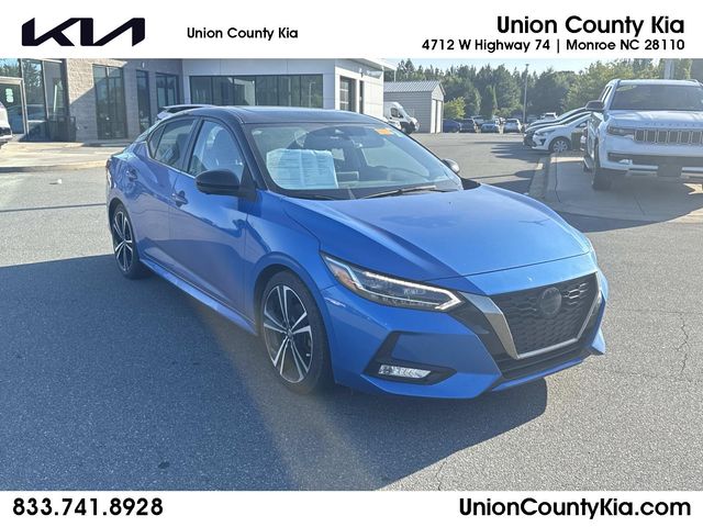 Electric Blue Metallic/Super Black 2022 Nissan Sentra Sedan Front-Wheel Drive Continuously Variable Transmission