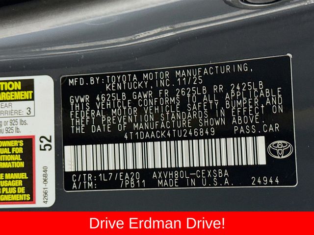 Used 2026 Toyota Camry Sedan
