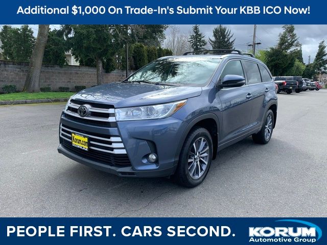 Midnight Black Metallic 2018 Toyota Highlander XLE AWD SUV / Crossover All-Wheel Drive 8-Speed Automatic