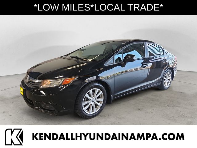 Crystal Black Pearl 2012 Honda Civic Sedan Front-Wheel Drive 5-Speed Automatic