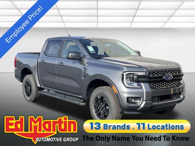Gray Metallic 2025 Ford Ranger XL SuperCrew 4WD Pickup Truck Four-Wheel Drive Automatic