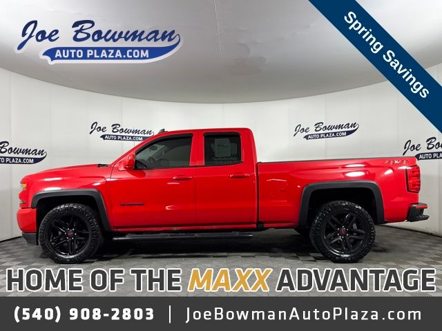 Red Hot 2018 Chevrolet Silverado 1500 Custom Double Cab 4WD Pickup Truck Four-Wheel Drive 6-Speed Automatic Overdrive