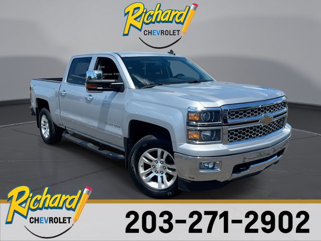 Silver Ice Metallic 2015 Chevrolet Silverado 1500 Pickup Truck Four-Wheel Drive 6-Speed Automatic Overdrive