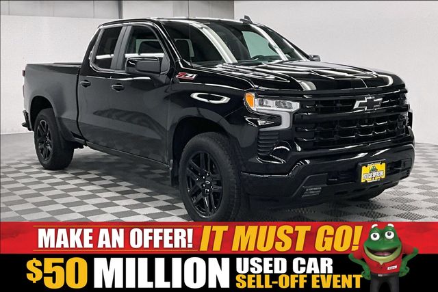 Black 2025 Chevrolet Silverado 1500 Pickup Truck Four-Wheel Drive 10-Speed Automatic
