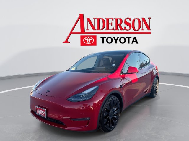 Red Multi-Coat 2022 Tesla Model Y SUV / Crossover All-Wheel Drive 1-Speed Automatic