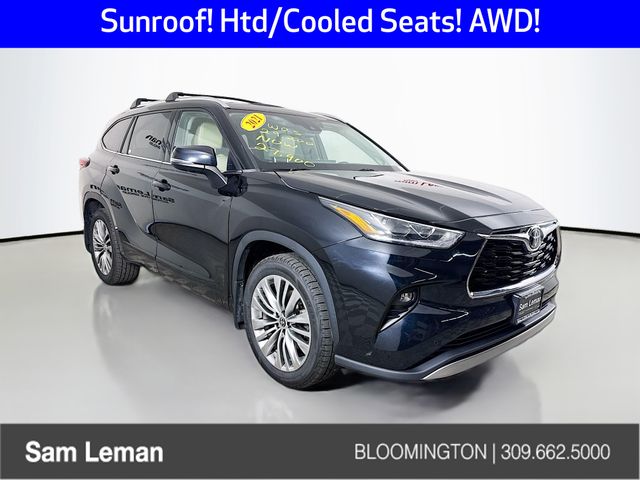 Midnight Black Metallic 2021 Toyota Highlander Platinum AWD SUV / Crossover All-Wheel Drive 8-Speed Automatic