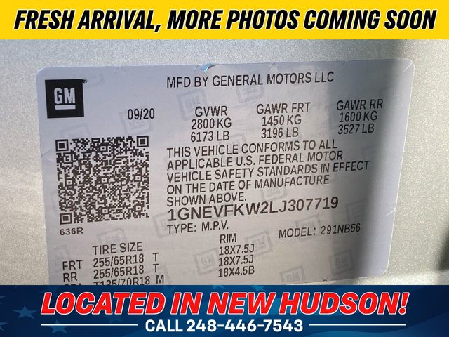 Used 2020 Chevrolet Traverse For Sale in Livonia, MI