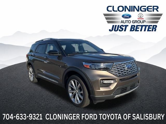 Stone Gray 2021 Ford Explorer Platinum AWD SUV / Crossover All-Wheel Drive Automatic