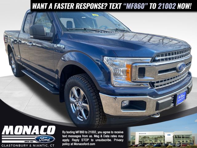 Blue 2020 Ford F-150 XLT SuperCab 4WD Pickup Truck Four-Wheel Drive Automatic