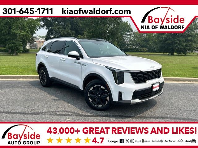 Glacial White Pearl 2025 Kia Sorento SUV / Crossover All-Wheel Drive 8-Speed Automatic