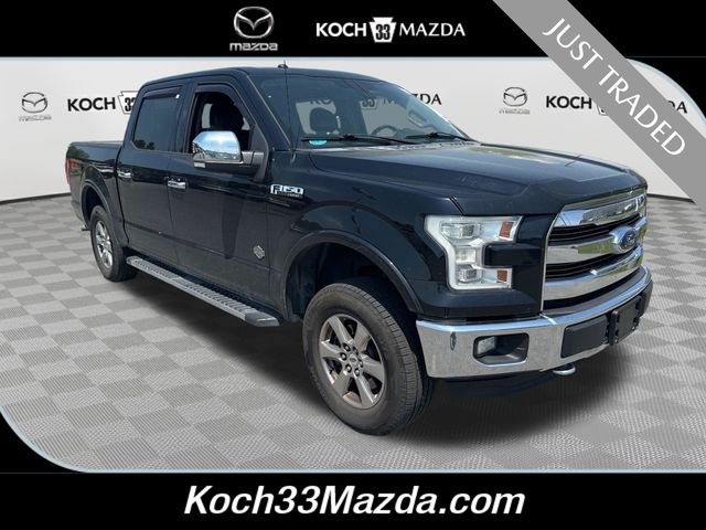 Shadow Black 2016 Ford F-150 Lariat SuperCrew 4WD Pickup Truck Four-Wheel Drive 6-Speed Automatic