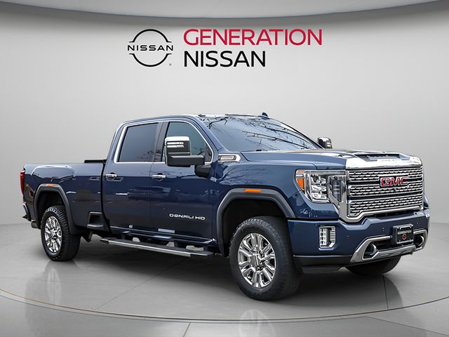 Pacific Blue Metallic 2022 GMC Sierra 3500HD Denali Crew Cab 4WD Pickup Truck Four-Wheel Drive Automatic