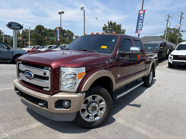 Autumn Red 2012 Ford F-350 Super Duty Pickup Truck Four-Wheel Drive 6-Speed Automatic Overdrive