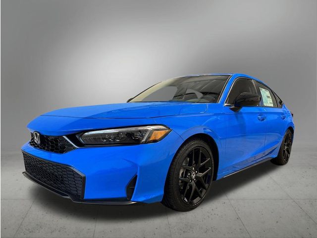 Blue 2026 Honda Civic Hatchback Sport FWD Hatchback Front-Wheel Drive Continuously Variable Transmission
