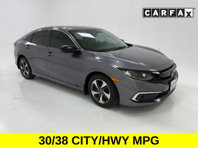 Sonic Gray Pearl 2020 Honda Civic Sedan Front-Wheel Drive Continuously Variable Transmission
