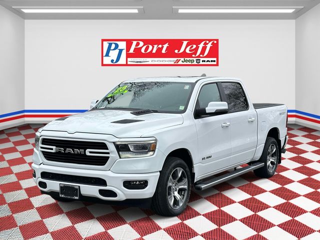 Bright White Clearcoat 2023 RAM 1500 Laramie Crew Cab 4WD Pickup Truck Four-Wheel Drive 8-Speed Automatic