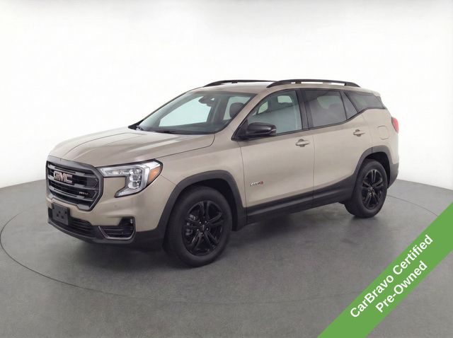 Desert Sand Metallic 2023 GMC Terrain AT4 AWD SUV / Crossover All-Wheel Drive 9-Speed Automatic