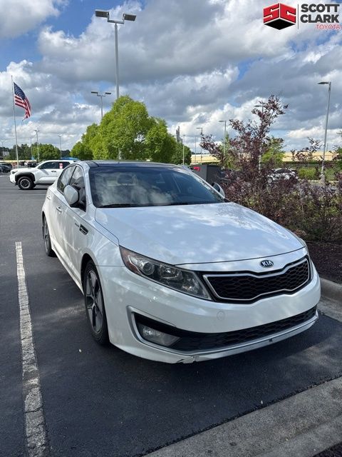 Snow White Pearl 2013 Kia Optima Hybrid EX Sedan Front-Wheel Drive 6-Speed Automatic