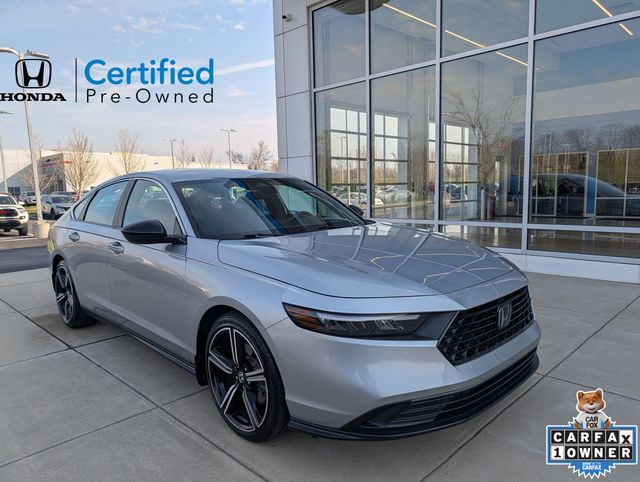 Lunar Silver Metallic 2023 Honda Accord Hybrid Sport FWD Sedan Front-Wheel Drive Continuously Variable Transmission