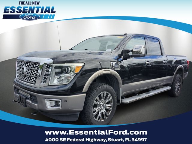 Gray (Magnetic Black) 2016 Nissan Titan XD Platinum Reserve Crew Cab 4WD Pickup Truck Four-Wheel Drive 6-Speed Automatic